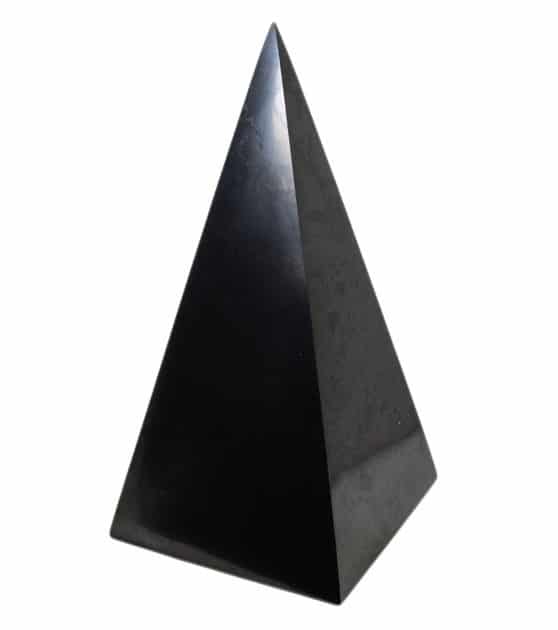 Zertifikat poliert aus Karelien 3 x Schungit & Shungit Pyramide ca 3 x 3 cm 